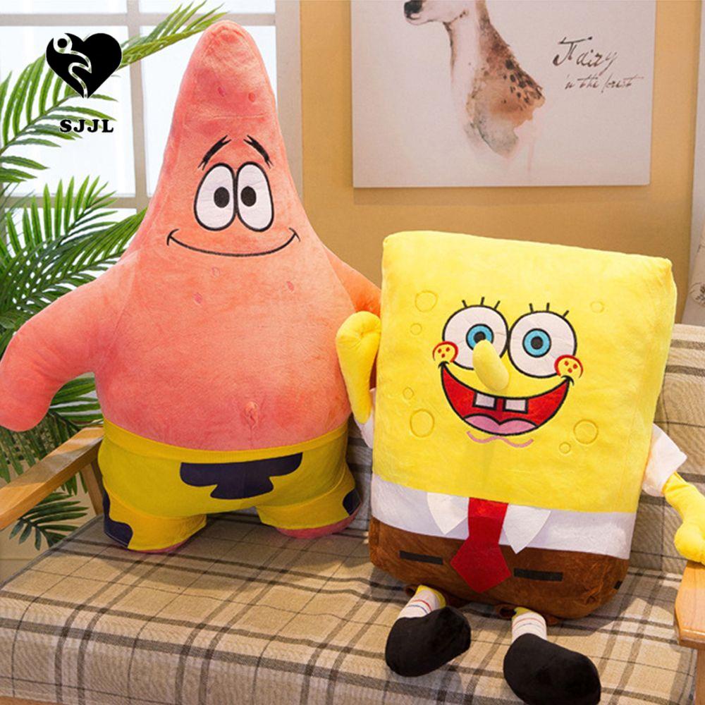 Búp bê nhồi bông SJJL hoạt hình Spongebob dễ thương trang trí phòng bé