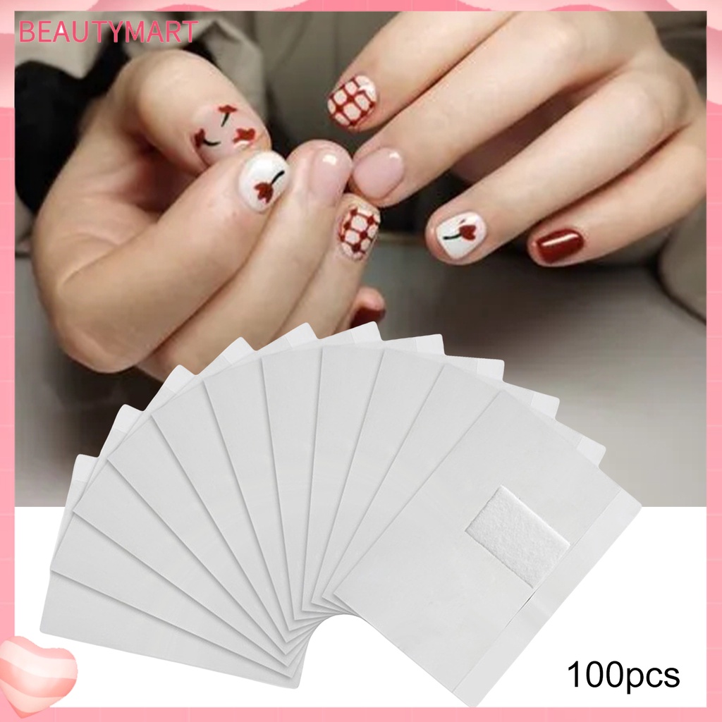Bộ 100 Giấy Thiếc Tẩy Sơn Móng Tay Không Chứa Chất Độc Hại Tiết Kiệm Sức Lao Động