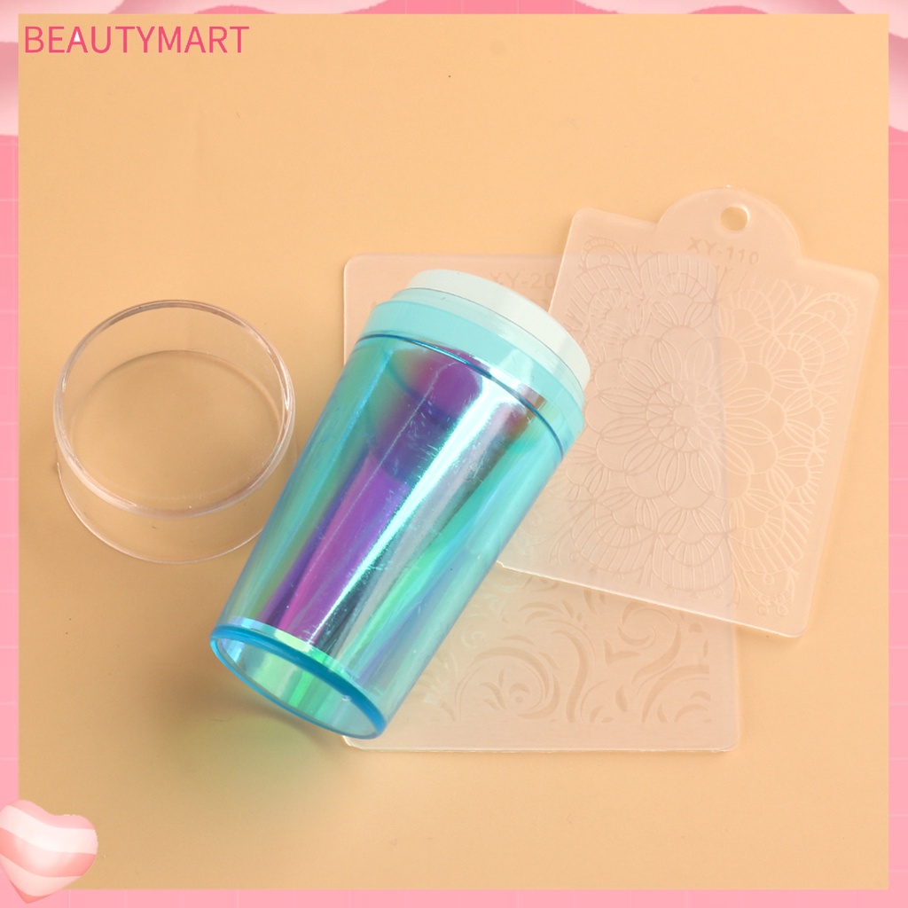 1 Bộ Dụng Cụ In Hình Móng Tay Bằng Silicon Hình Tròn Trong Suốt Tái Sử Dụng Được Không Biến Dạng