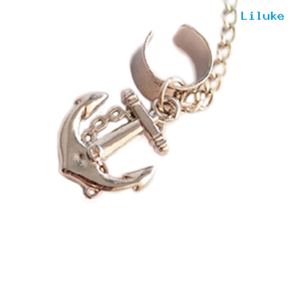 Đôi Khuyên KẹP Tai HìNh Mỏ Neo PhốI Tua Rua ThờI Trang Cho Nữ