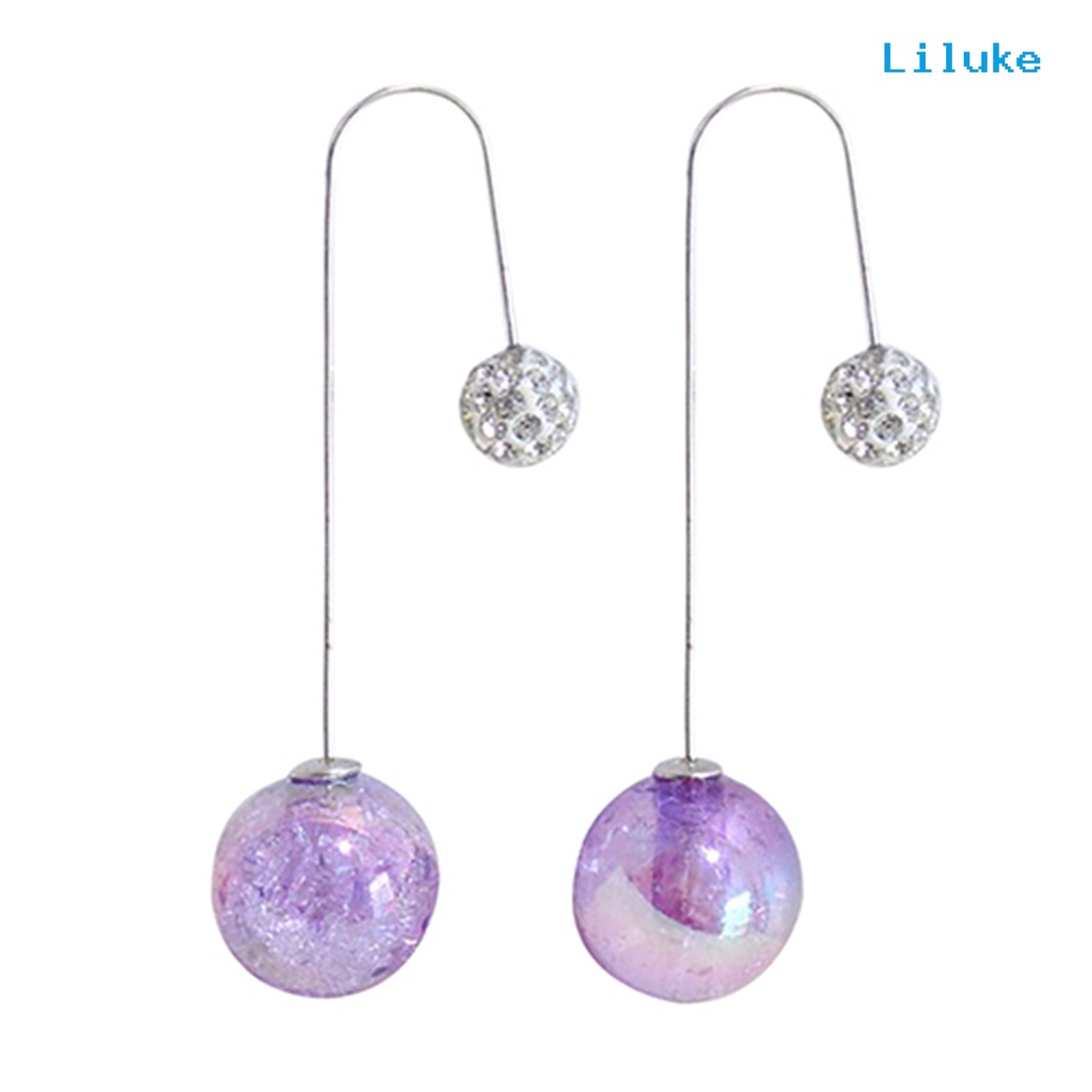 Đôi Khuyên Tai HìNh Chữ U PhốI 2 ĐầU NgọC Trai Giả ThờI Trang Cho Nữ