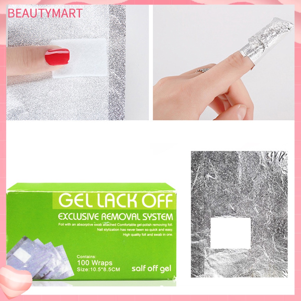 Bộ 100 Giấy Tẩy Sơn Móng Tay Không Gây Kích Ứng Thân Thiện Với Môi Trường