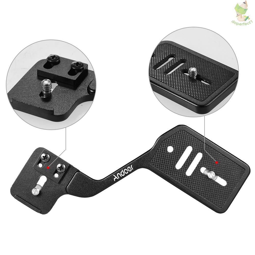 Andoer Universal Aluminum Bracket Mount Holder for Camera Speedlite Flash Light with 1/4   Came-6.5