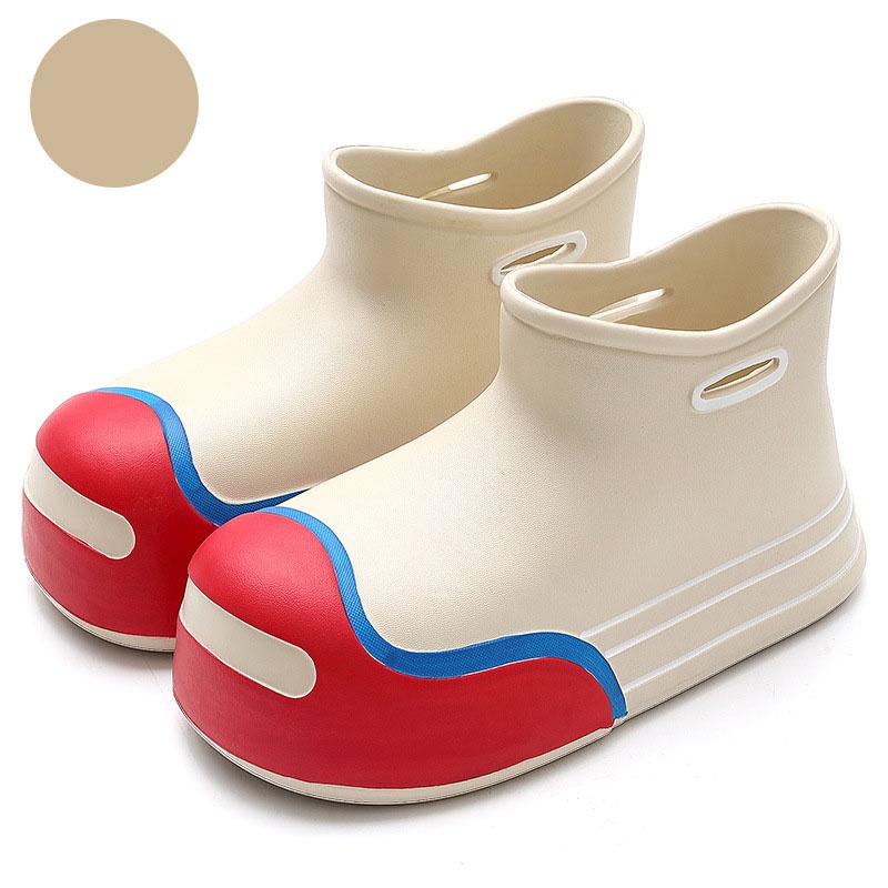 GUDETU❤Dép Đi Mưa Đế Dày Chống Thấm Nước Màu Sắc Ngọt Ngào Thời Trang Cho Cặp Đôi