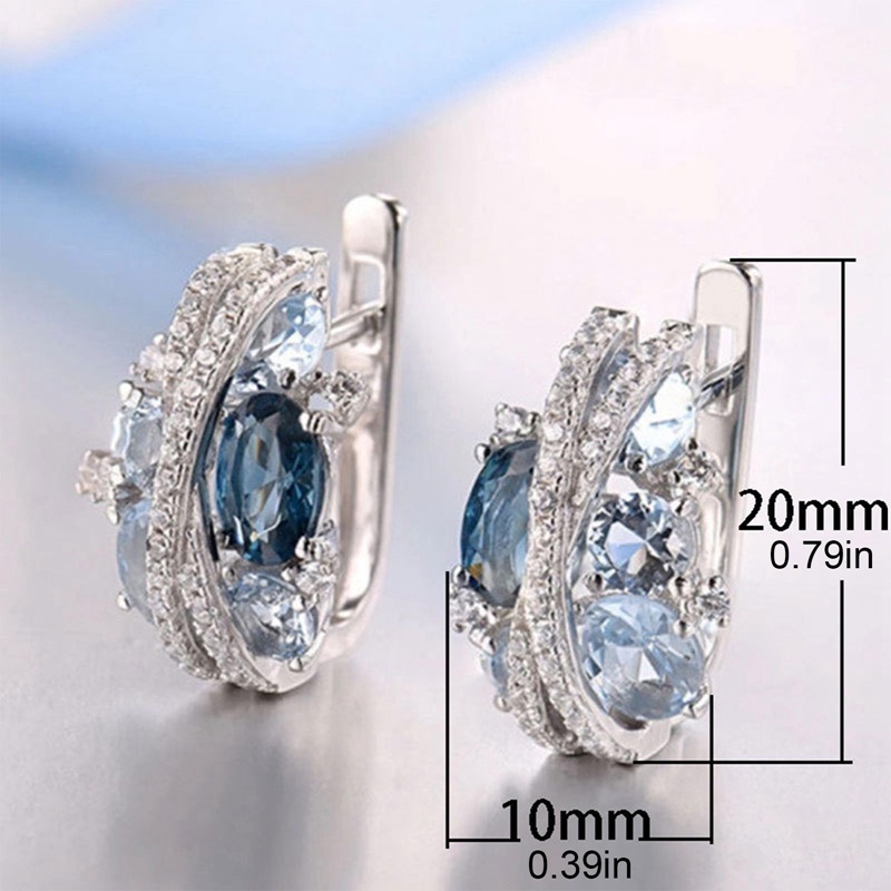 Ygt Đôi Khuyên Tai Vòng Đính Đá Zircon Thời Trang Cho Nữ