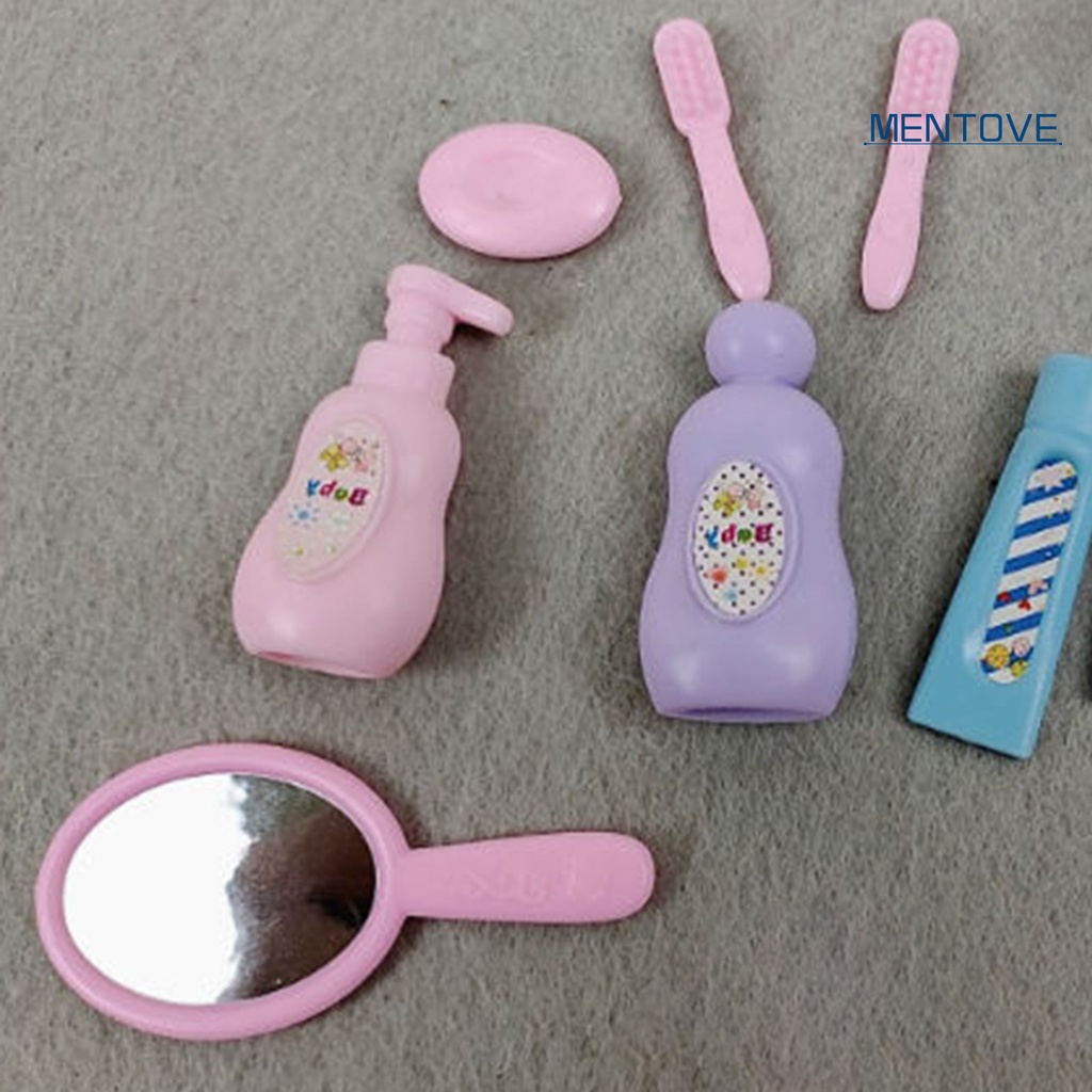 Set 13 Bàn Chải + Kem Đánh Răng Đồ Chơi Dễ Thương Cho Nhà Búp Bê