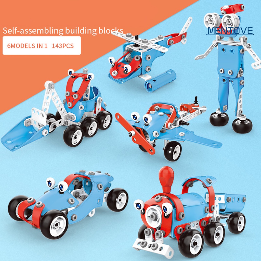 [MT] Set 143 Khối Xây Dựng Bằng Nhựa Nhận Diện Màu Sắc Tự Kích Thích Trí Thông Minh Cho Bé