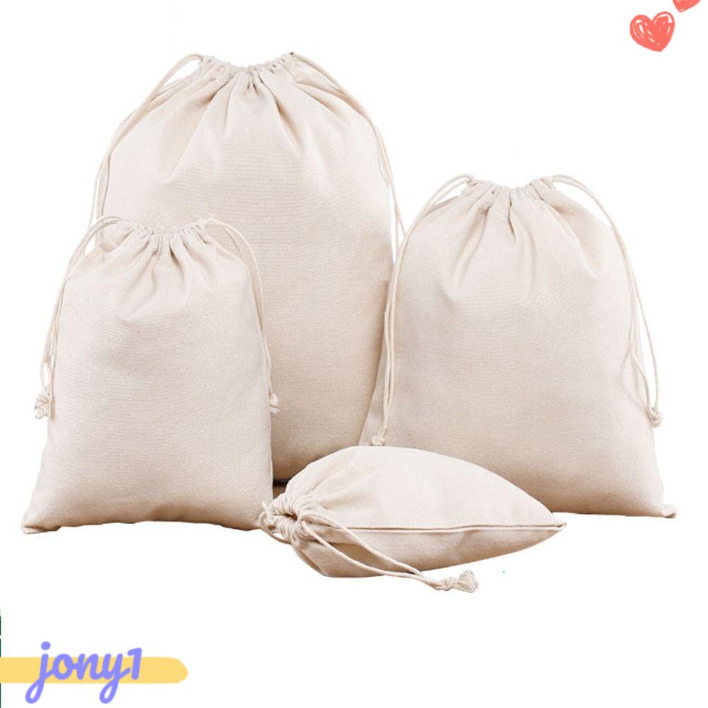 Túi Cotton Dây Rút Đựng Thực Phẩm Màu Trơn Mẫu Mới