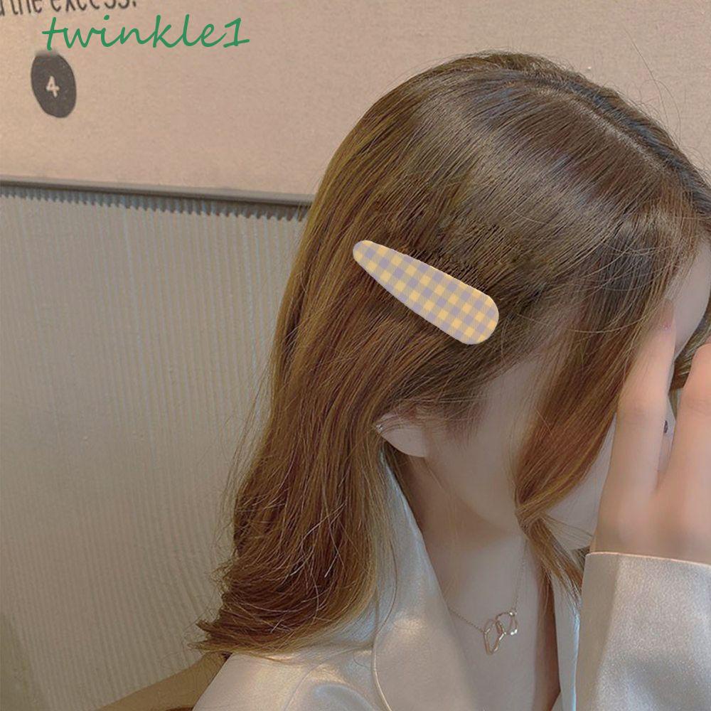 Kẹp Tóc Họa Tiết Kẻ Sọc Nhiều Màu Sắc Kẹo Ngọt Xinh Xắn