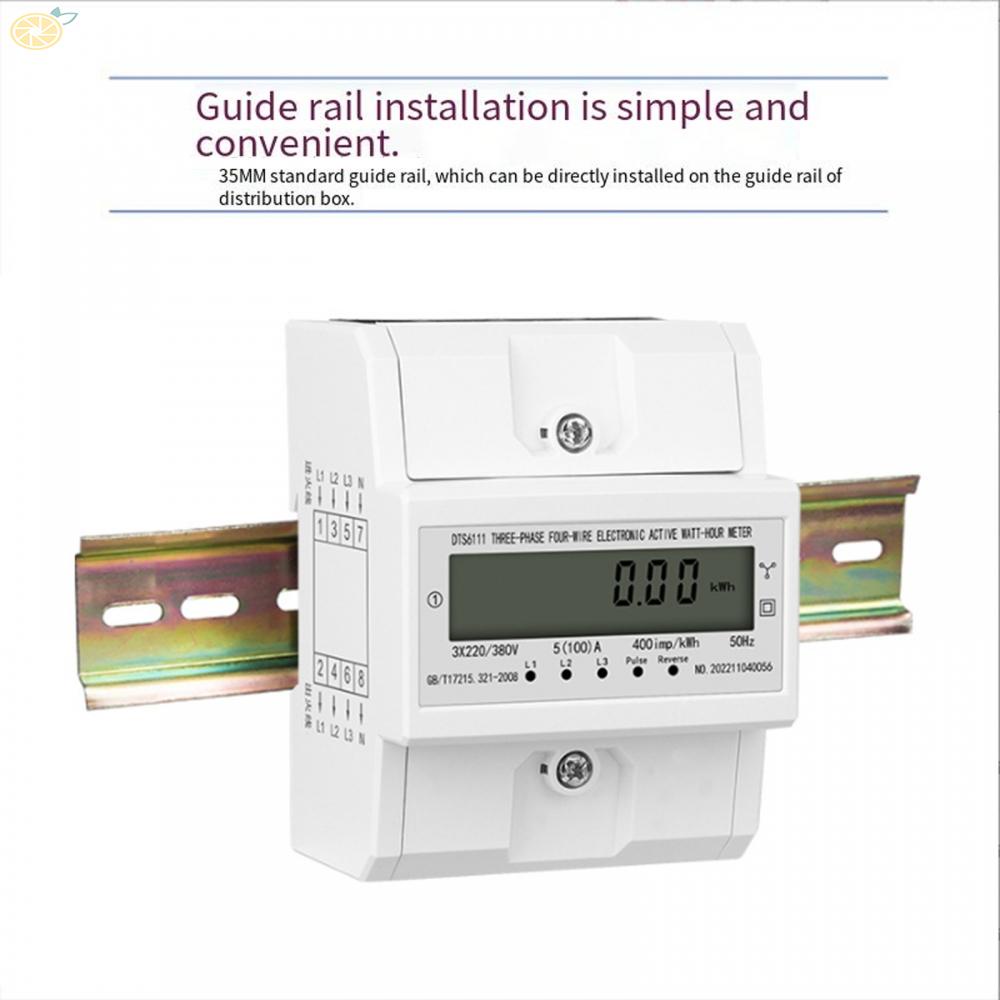 【VARSTR】High power guide rail digital display three-phase four wire active energy meter