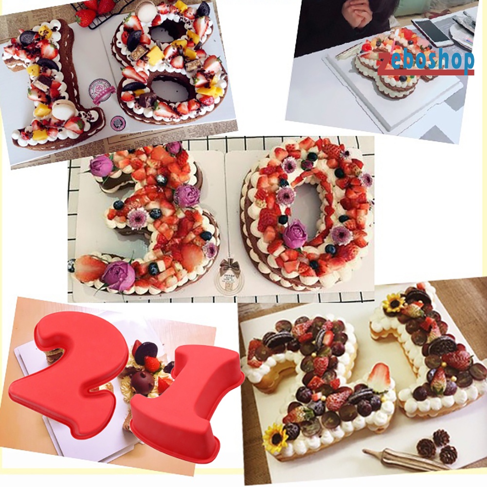 Khuôn Silicone Cấp Thực Phẩm Làm Bánh Hình Số DIY