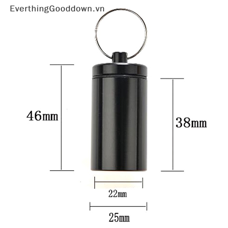 Hộp Đựng Thuốc Mini Bằng Kim Loại Chống Thấm Nước Tiện Dụng