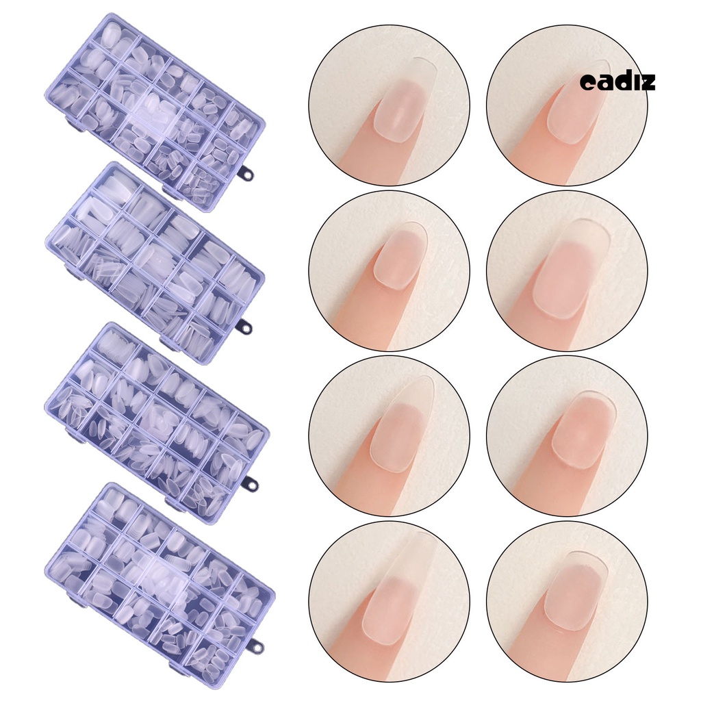 Bộ 300 Móng Tay Giả 15 Ngăn Siêu Mỏng Nhiều Kích Cỡ Tiện Dụng Cho Salon