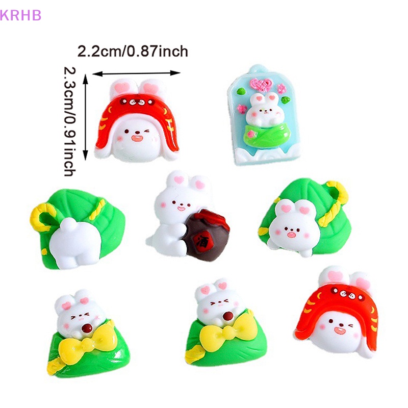 Set 5 Kẹp Tóc Nhựa Hình Thỏ Dễ Thương Cho Nữ Mới