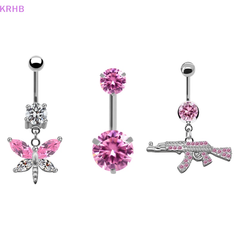 Khuyên Rốn Hình Trái Tim / Bướm Bằng Thép Không Gỉ Thời Trang Cho Nữ Mới