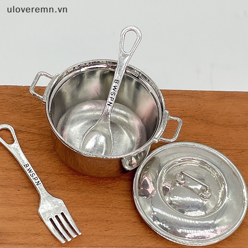 Uloveremn Set 4 Muỗng / Nĩa / Muỗng 1: 6 Trang Trí Nhà Búp Bê