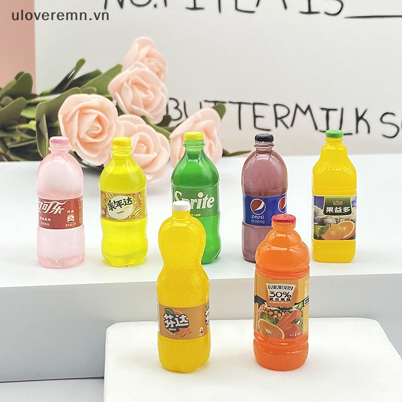 Set 5 Mô Hình Bình Nước Dạ Quang Mini Bằng Nhựa Resin DIY Trang Trí Điện Thoại