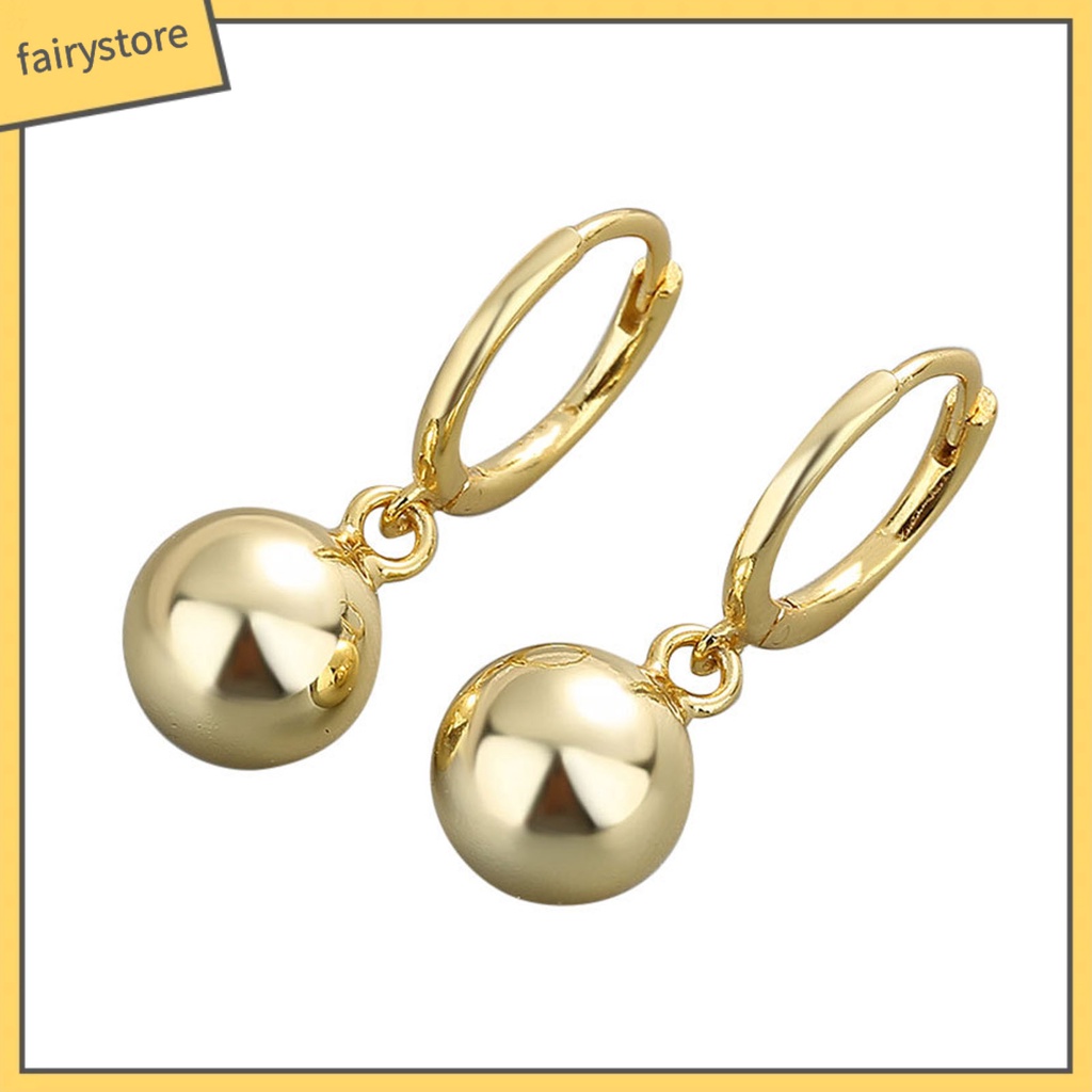 1 Đôi Bông Tai Dạng Vòng Ngắn Màu Trơn Khối Lượng Nhẹ Thời Trang Cho Nữ