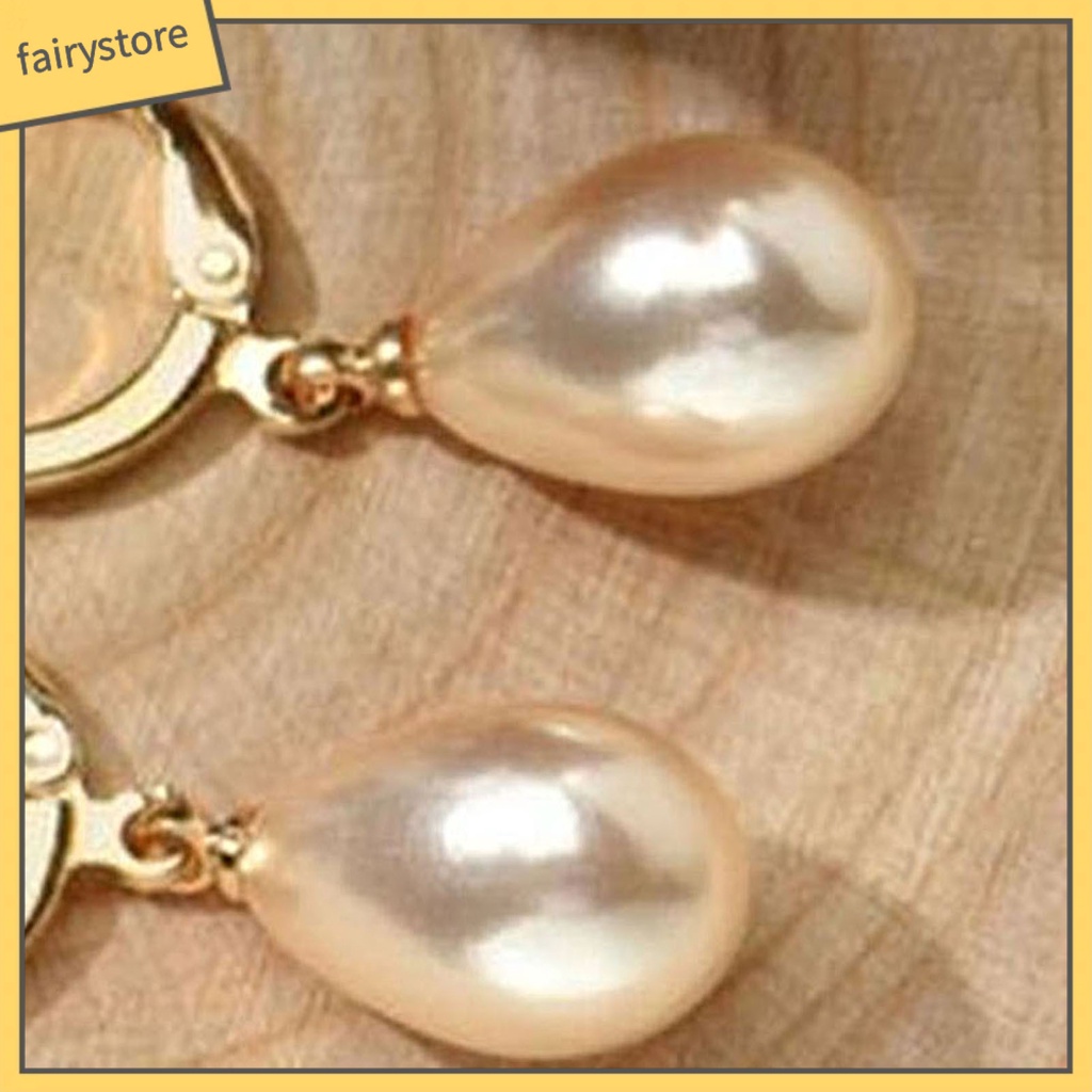 [FRO] 1 Đôi Bông Tai Hợp Kim Đính Ngọc Trai Nhân Tạo Thanh Lịch Cho Cuộc Sống Hàng Ngày