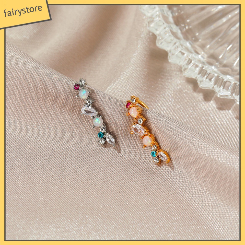 1 Khuyên Vành Tai Đính Đá Ngọc Trai Giả Thanh Lịch Dành Cho Nữ