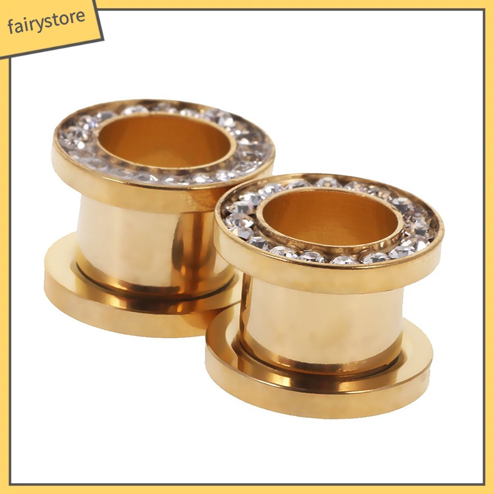 1 Khuyên Xỏ Tai Đính Đá Bằng Thép Không Gỉ