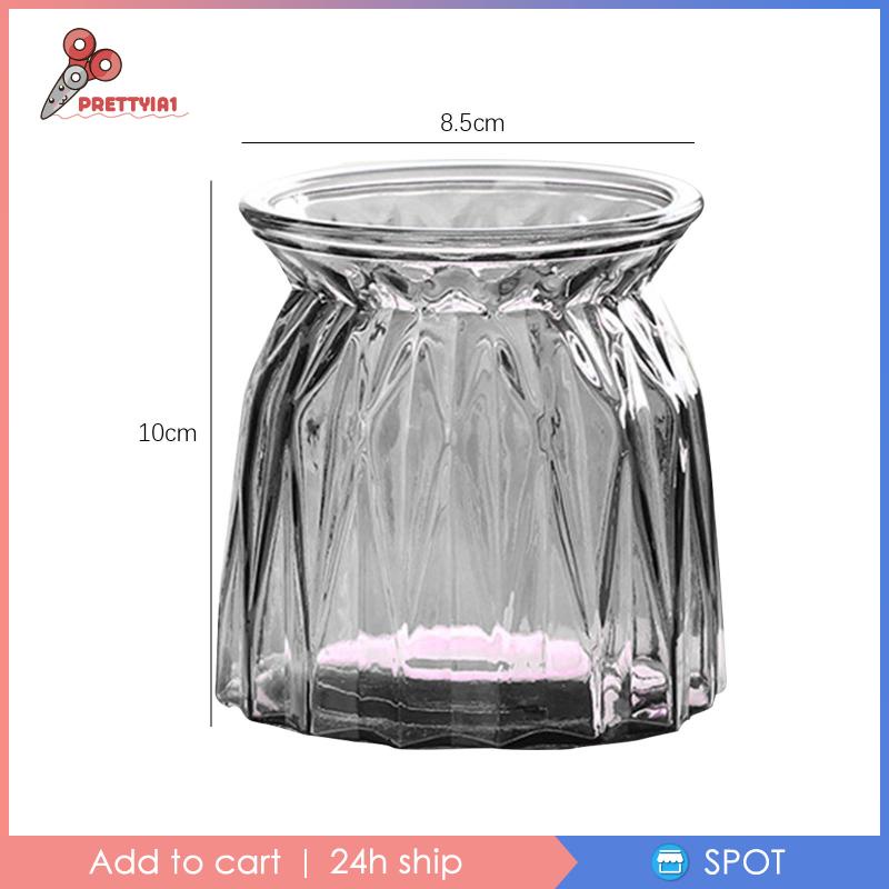 Set 2 Lọ Thủy Tinh Trồng Cây Prettyia1 [Prettyia1] Cho Nhà Hàng / Văn Phòng