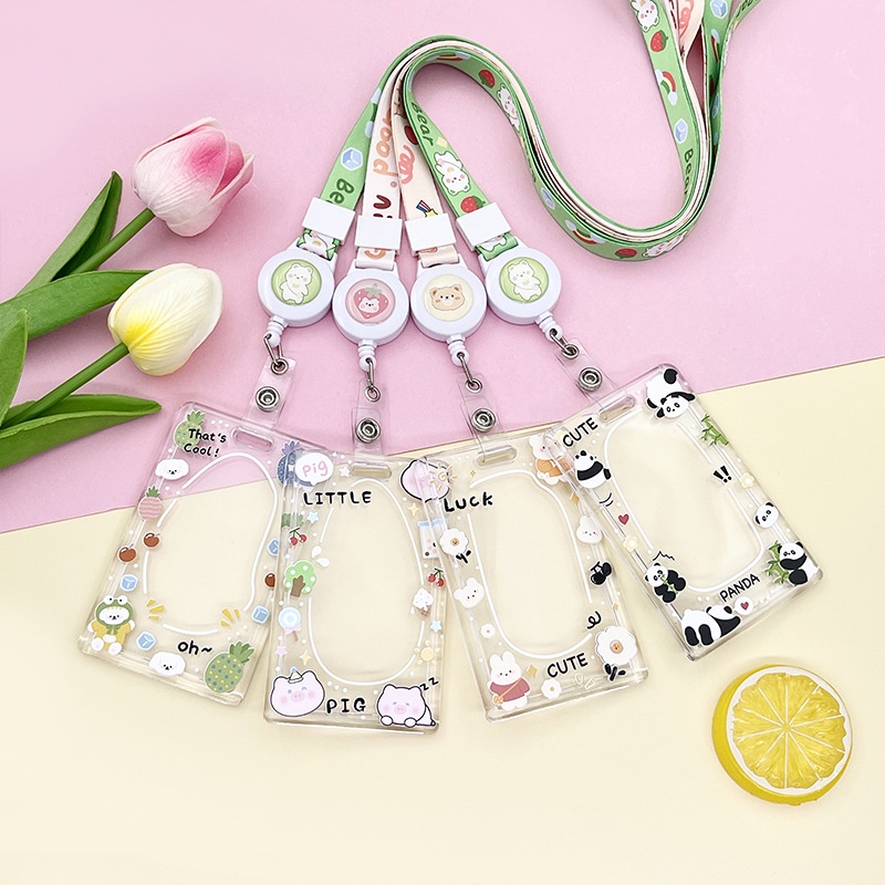 Thẻ Tên Bằng Acrylic Hình Gấu Trúc Hoạt Hình Kèm Móc Khóa 7 * 11cm