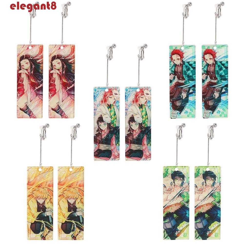 Khuyên Tai Mặt Hình Nhân Vật Hoạt Hình Demon Slayer Thanh Lịch Cho Nam Và Nữ