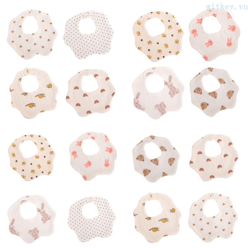 Yếm Ăn Bằng Cotton 6 Lớp Dành Cho Bé Trai Gái