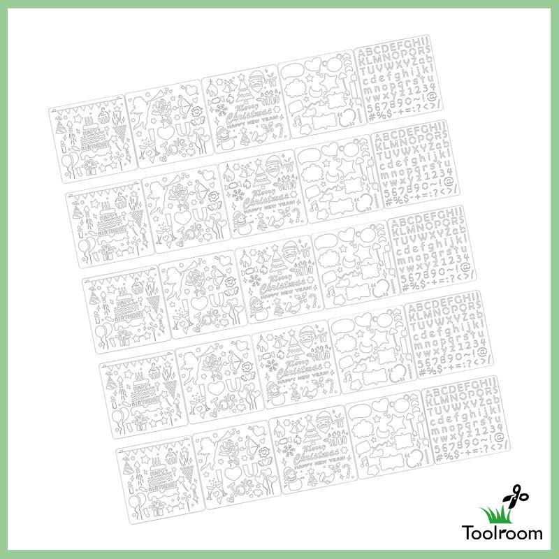 Khuôn Vẽ Graffiti Có Thể Tái Sử Dụng Dùng Trang Trí Sổ Tay / Thiệp