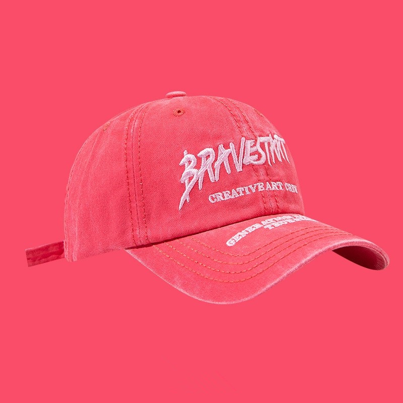 Mũ Lưỡi Trai Mềm Thêu Chữ Phong Cách Đường Phố Nhật Bản Cá Tính