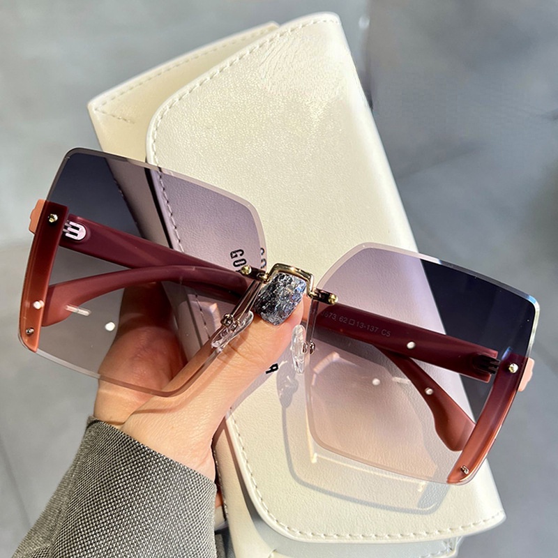 Kính Mát Gọng Vuông Kim Loại Thời Trang Cho Nam Nữ