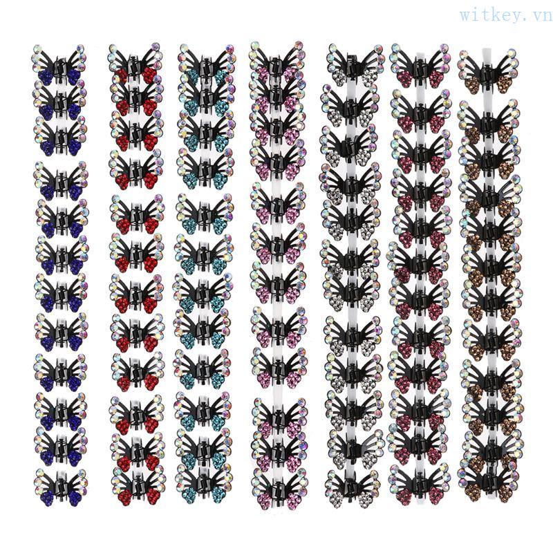 Bộ 12 Kẹp Tóc Đính Pha Lê Thời Trang 2018 Xinh Xắn Cho Nữ