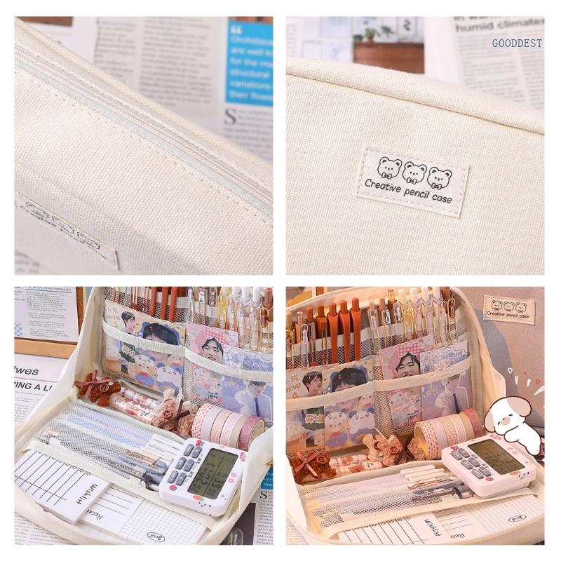 Túi Đựng Bút Chì Trong Suốt Sức Chứa Lớn Đa Năng