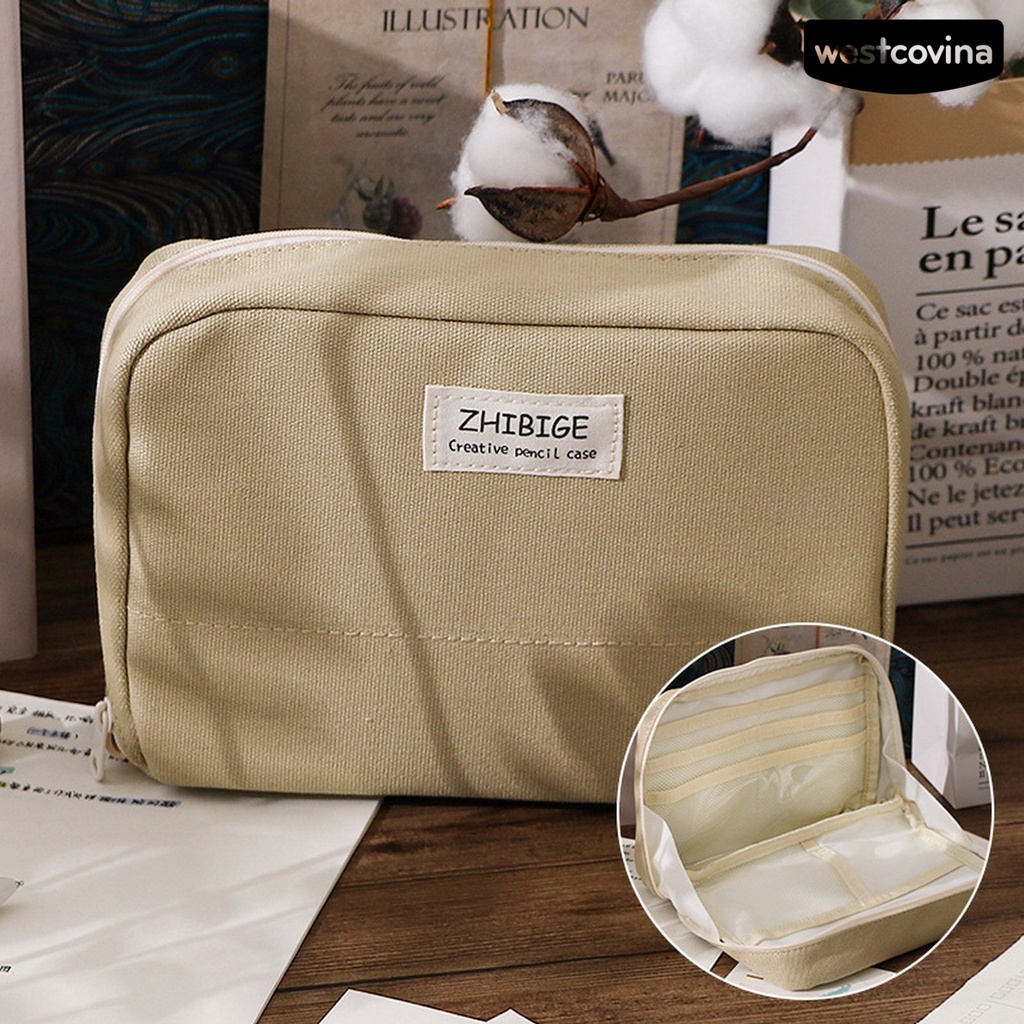 [WSTN]✎Túi Đựng Bút Nhiều Ngăn Sức Chứa Lớn Chống Bụi Bẩn Tiện Dụng