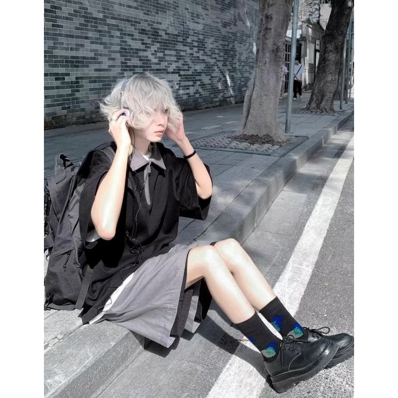 Áo Thun Polo Tay Ngắn Có Khóa Kéo Phong Cách Đường Phố Nhật Bản Thời Trang Mùa Hè Cho Nam