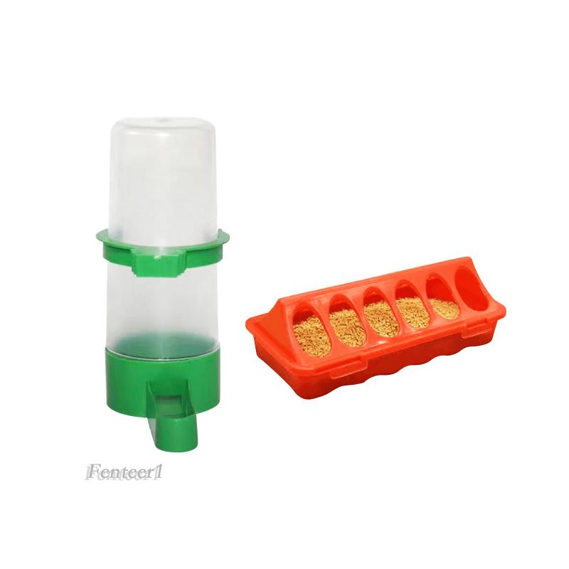 [Fenteer1] Bộ Dụng Cụ Đựng Thức Ăn Nước Uống Treo Lồng Cho Thỏ Động Vật Nhỏ