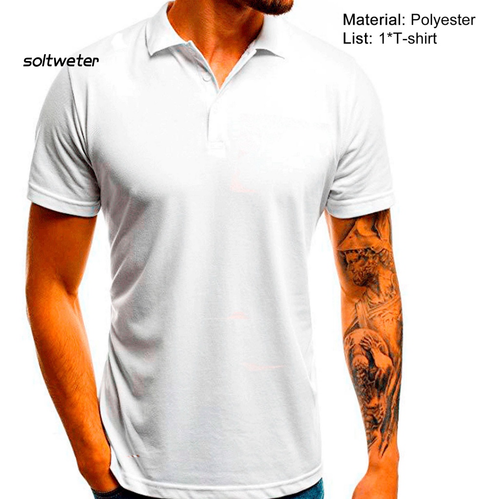 Áo Sơ Mi Tay Ngắn Cổ Bẻ Màu Sắc Đơn Giản Thời Trang Đường Phố Cho Nam