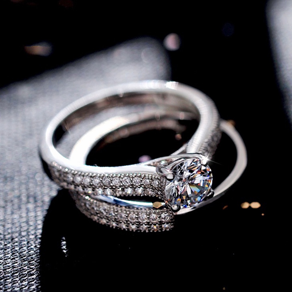 Set 2 Vòng Tay Đính Đá Lấp Lánh Thời Trang Cho Nữ