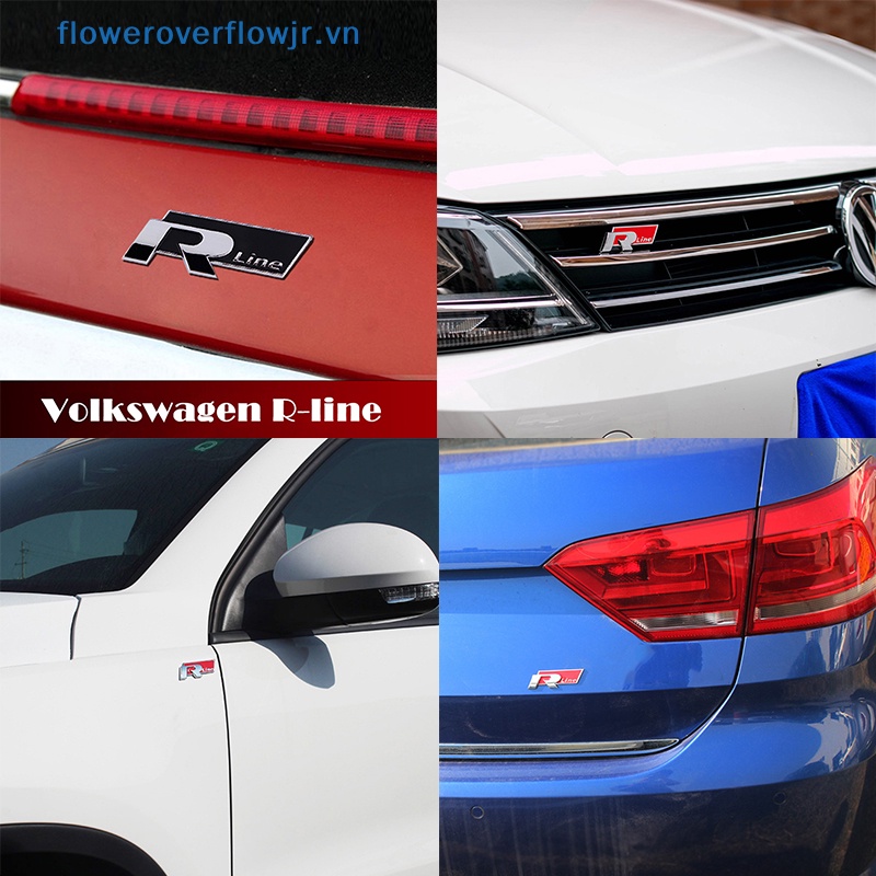 Sticker Chữ R-LINE Bằng Kim Loại Dán Trang Trí Xe Hơi VW CC GTI Passat