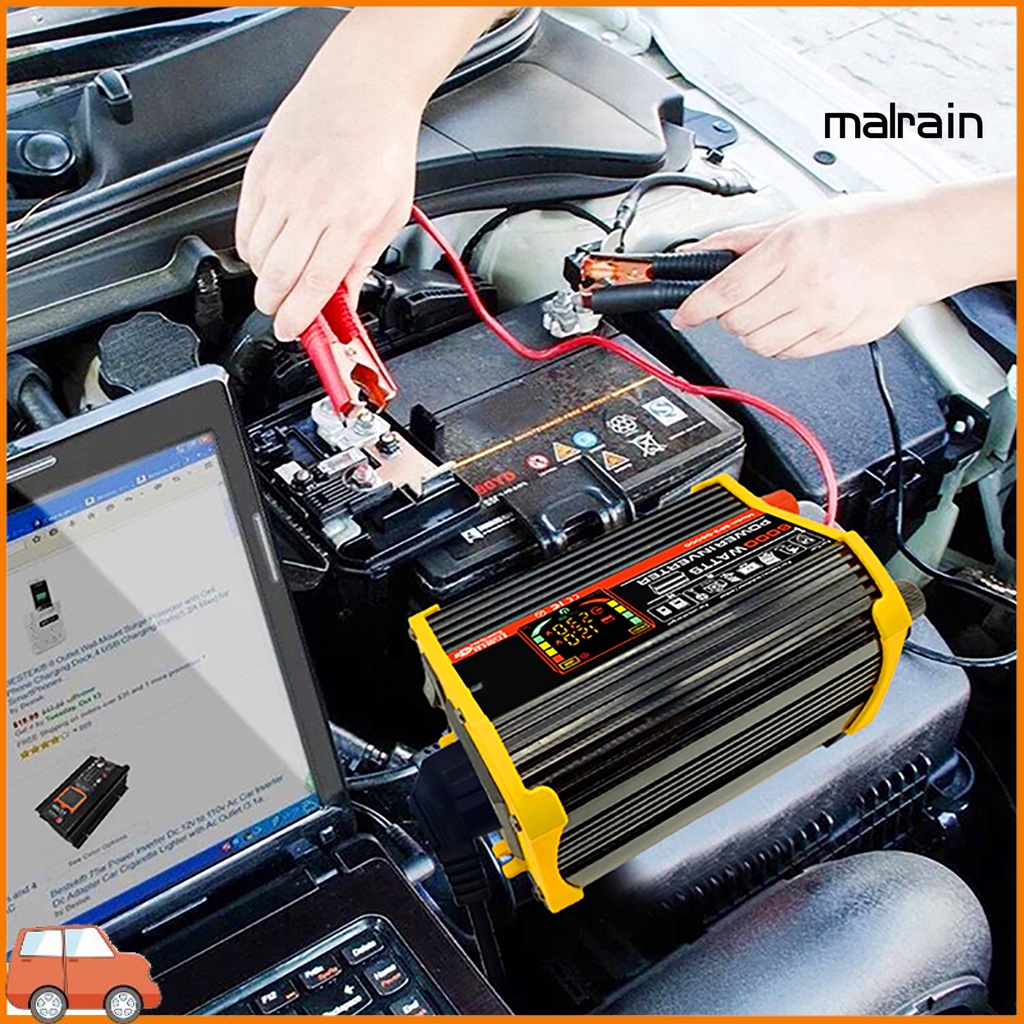 Thiết Bị Chuyển Đổi Nguồn Điện DC12V Sang AC220V / 110V Hai Cổng USB MAL- 6000W