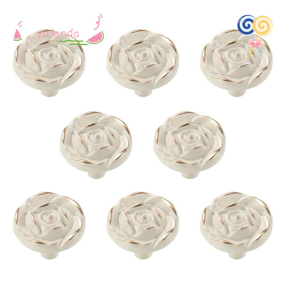 Tay Nắm Cửa Tủ Hình Hoa Hồng Phong Cách Vintage