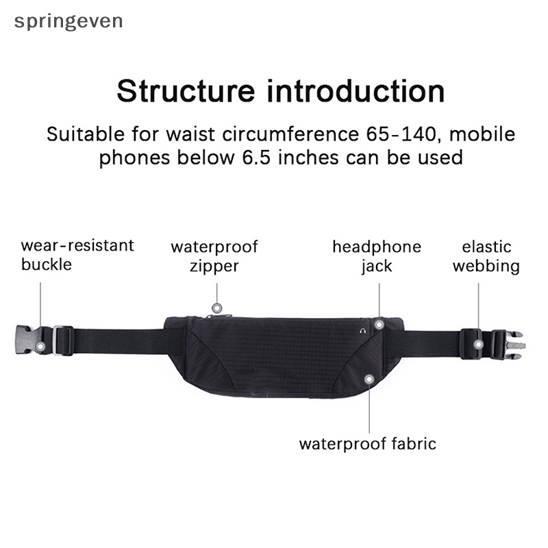 Túi Đeo Hông Đựng Điện Thoại Gọn Nhẹ Thoáng Khí Chống Thấm Nước Cho Nam Nữ
