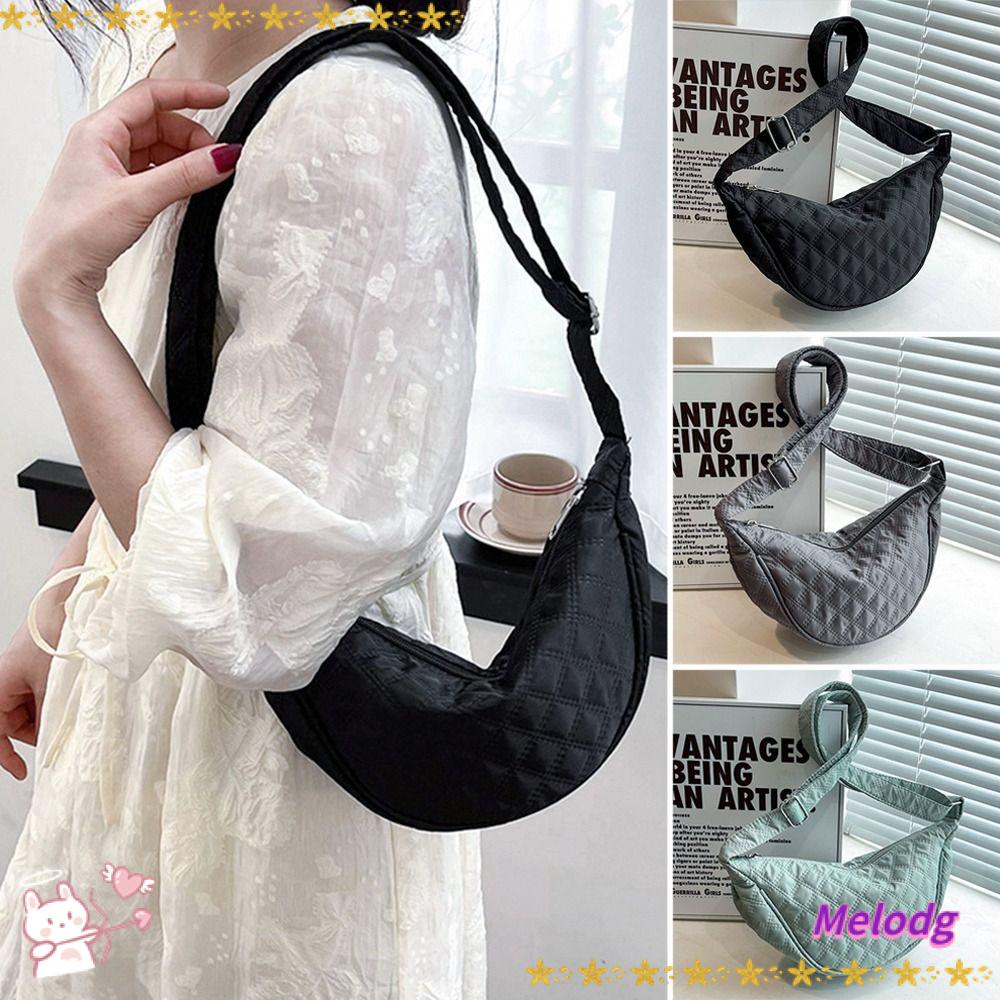 Túi Đeo Vai Vải Cotton Họa Tiết Sọc Caro