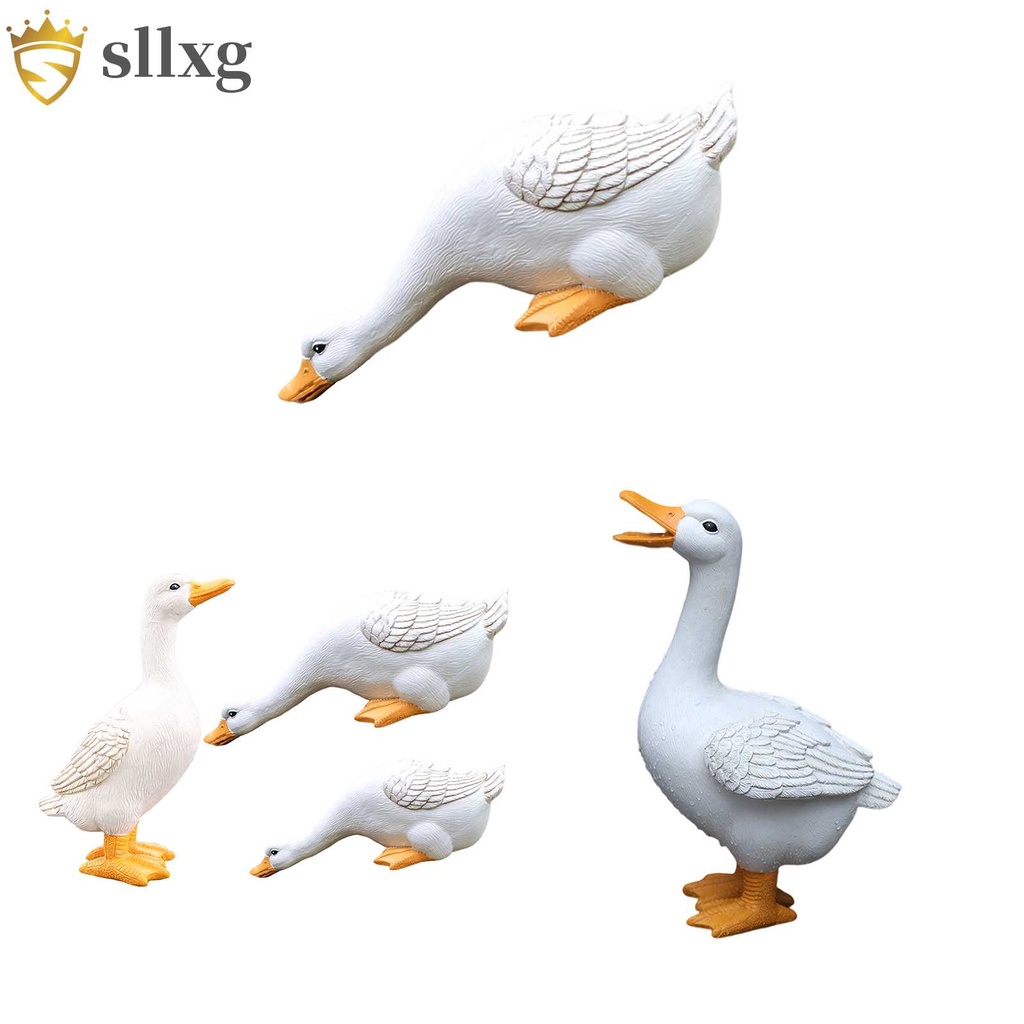 1 / 3 Tượng Vịt Con Dễ Thương Trang Trí Vườn Cây