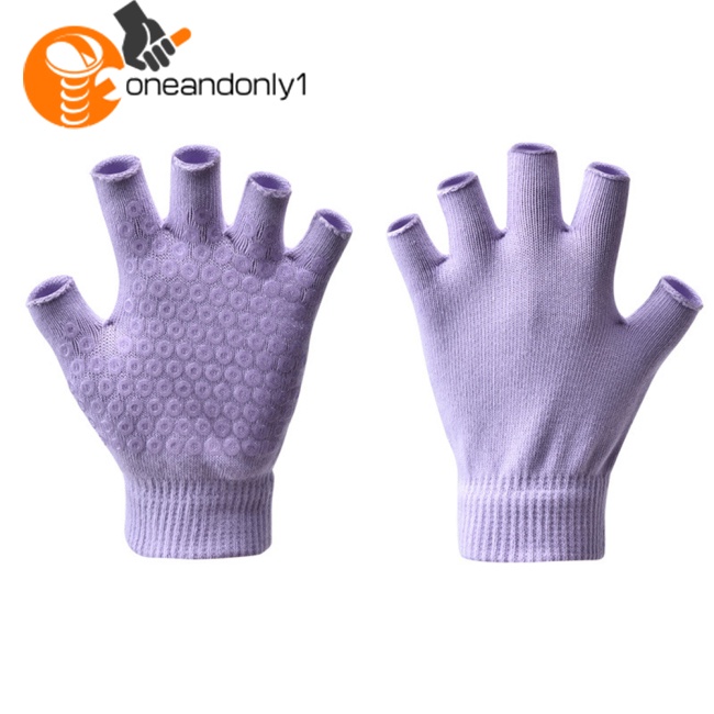 1 Đôi Găng Tay Thể Thao Nửa Ngón Chống Trượt Giữ Ấm Cho Nữ