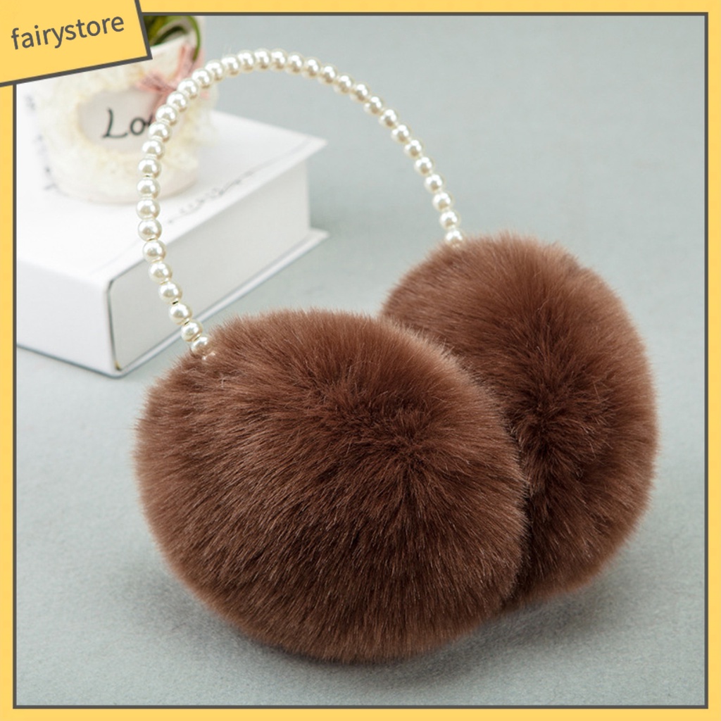 [FRO] Chụp Tai Lông Thỏ Giả Màu Trơn Chống Trượt Thoải Mái Giữ Ấm Tai Dành Cho Nữ Đi Ra Ngoài