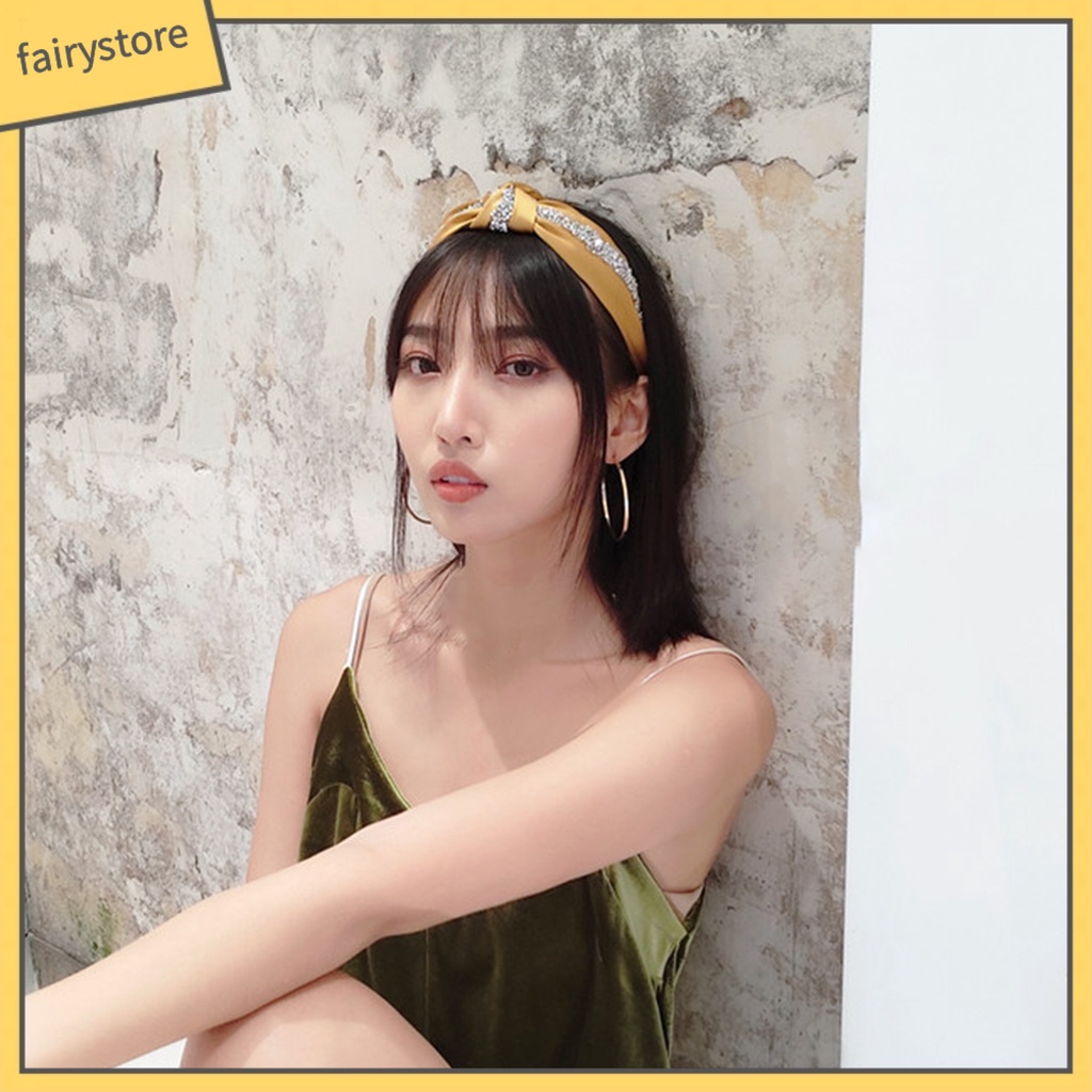 Băng Đô Đính Đá Co Giãn Thoải Mái Dành Cho Nữ