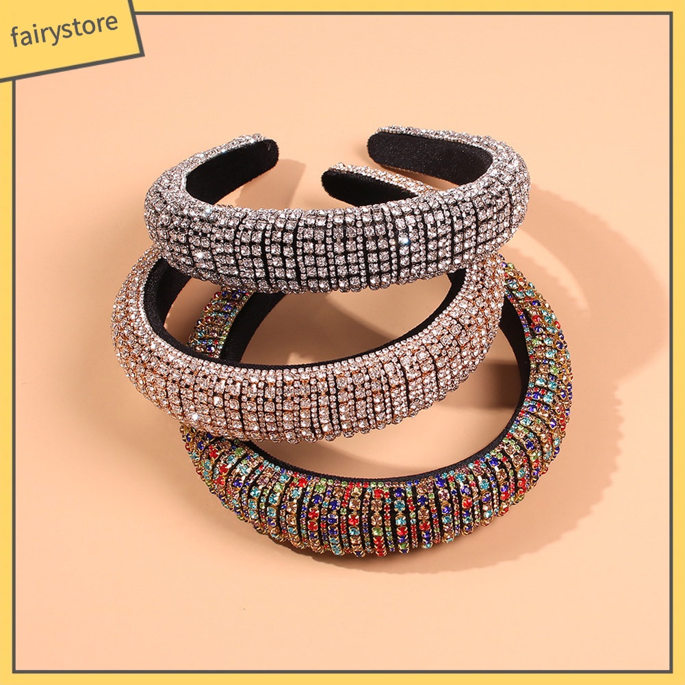 Cài Tóc Dạng Bện Đính Hạt Pha Lê Giả Đầy Màu Sắc Trang Trí Tóc Cô Dâu