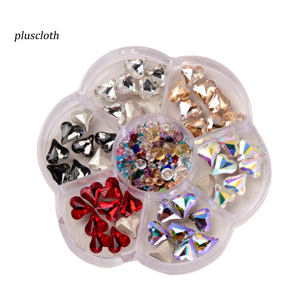 1 Hộp Hạt Nhựa 3D Đính Móng Tay Trang Trí Nghệ Thuật Dễ Thương